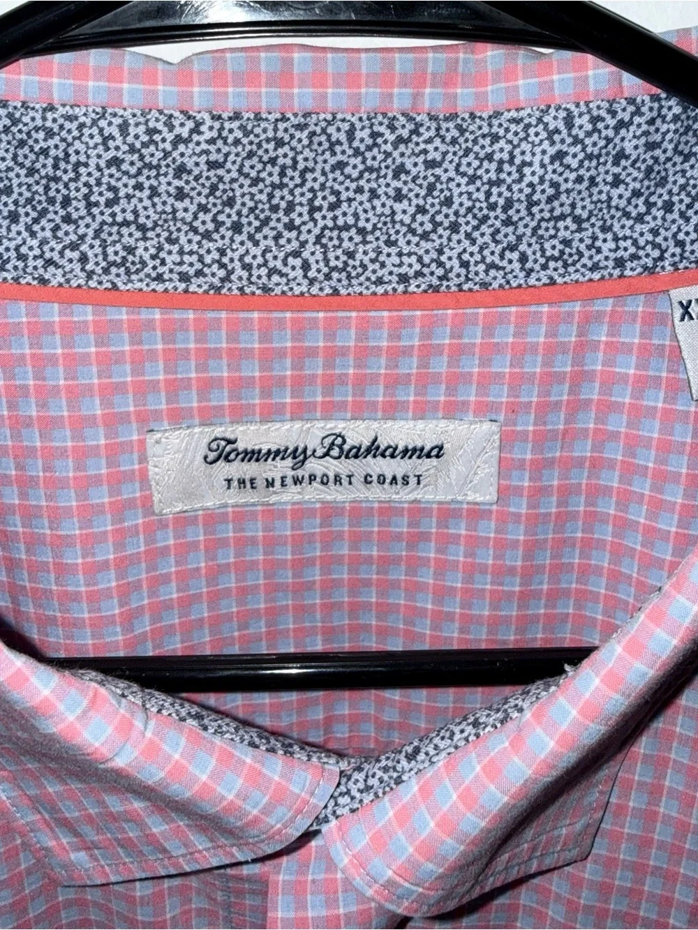 Tommy Bahama Newport Coast Button Down Shirt Men's XXL Red Blue Gingham